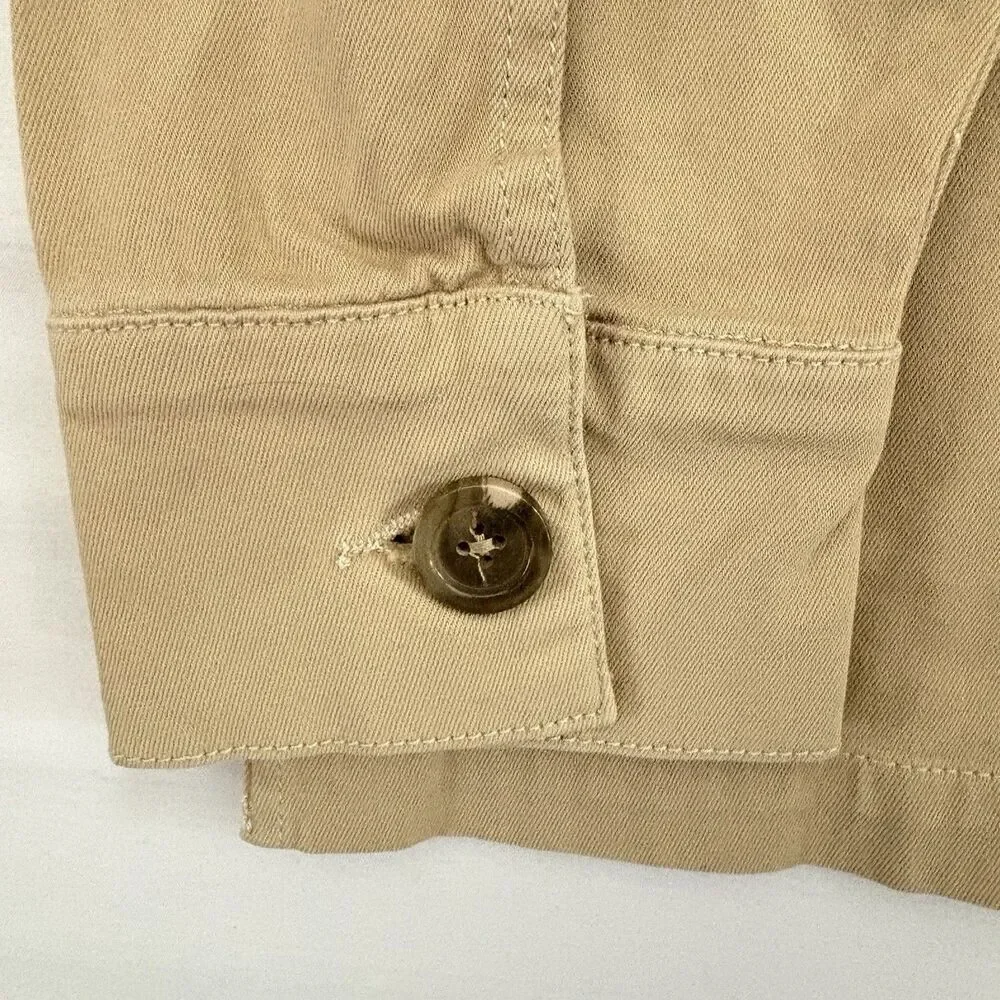 DL1961 Tan Cotton Twill Chore Jacket Utility Field Coat Womens‎ XS New